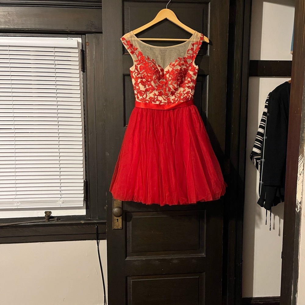 Sherri Hill Red dress.  Worn once. Great condition.